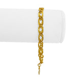 24k Pure Yellow Gold 14.2g Solid Double Curb Link Bracelet 6.75"