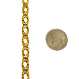 24k Pure Yellow Gold 14.2g Solid Double Curb Link Bracelet 6.75"
