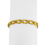 24k Pure Yellow Gold 14.2g Solid Double Curb Link Bracelet 6.75"