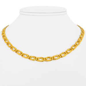 24k Pure Yellow Gold 29.6g Solid Heavy 5mm Double Curb Link Chain Necklace 16"