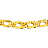 24k Pure Yellow Gold 29.6g Solid Heavy 5mm Double Curb Link Chain Necklace 16"