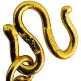 24k Pure Yellow Gold 29.6g Solid Heavy 5mm Double Curb Link Chain Necklace 16"