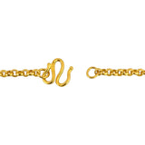 24k Pure Yellow Gold 19.8g Solid 3.5mm Rolo Link Chain Necklace 19"