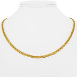24k Pure Yellow Gold 16.5g Solid Diamond Cut 3mm Curb Link Chain Necklace 18"