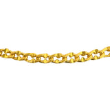 24k Pure Yellow Gold 16.5g Solid Diamond Cut 3mm Curb Link Chain Necklace 18"