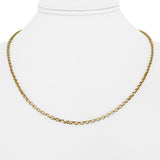18k Yellow Gold 3.6g Thin Light 2.5mm Rolo Link Chain Necklace Italy 17.5"
