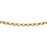 18k Yellow Gold 3.6g Thin Light 2.5mm Rolo Link Chain Necklace Italy 17.5"