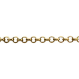 18k Yellow Gold 3.6g Thin Light 2.5mm Rolo Link Chain Necklace Italy 17.5"