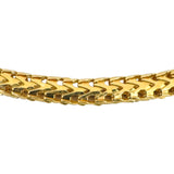 18k Yellow Gold 34.3g Heavy Ladies Vintage Fancy Link Collar Necklace Italy 15"