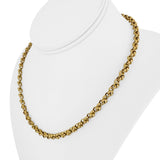18k Yellow Gold 18.7g Ladies Polished Fancy Cable Link Chain Necklace 17.5"
