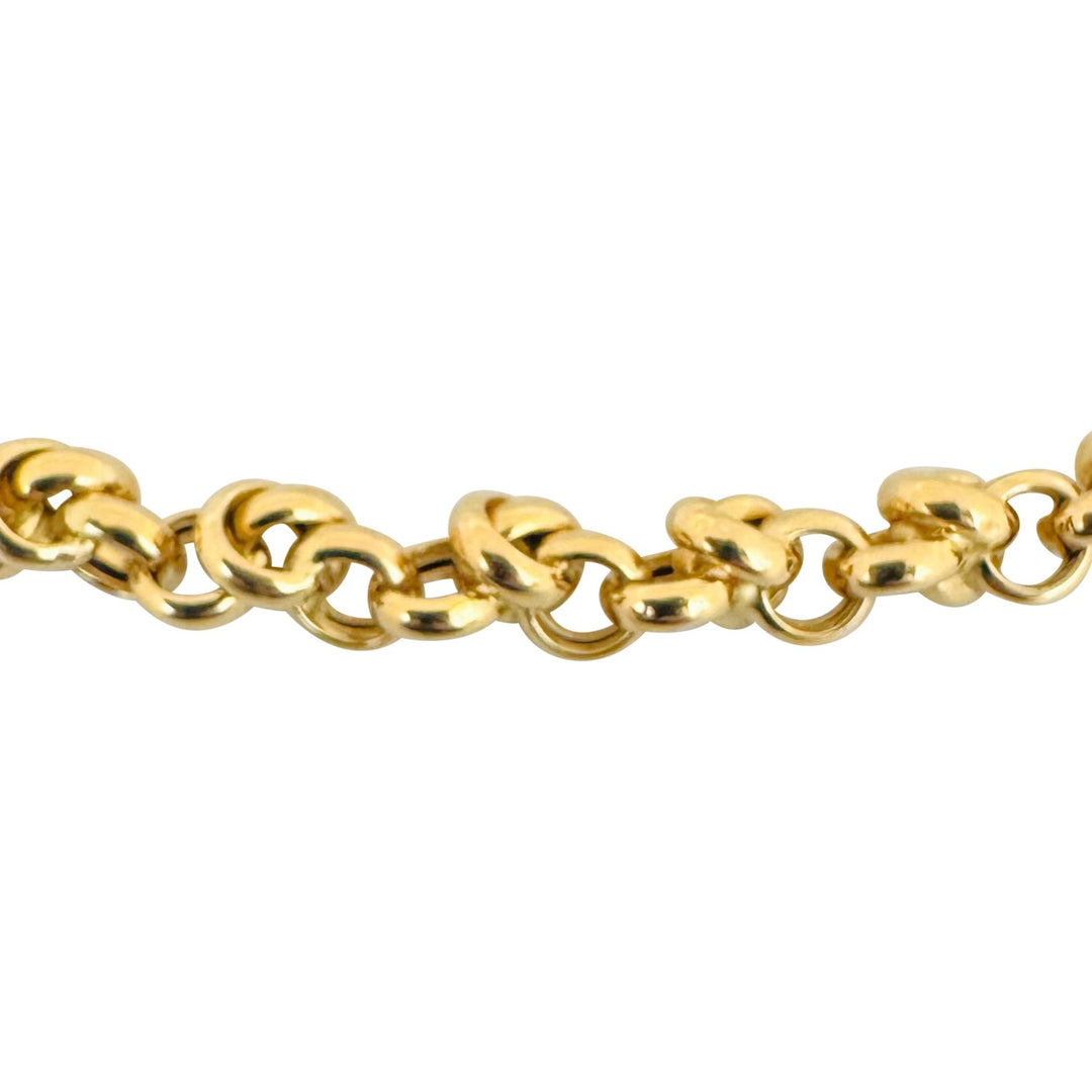 18k Yellow Gold 18.7g Ladies Polished Fancy Cable Link Chain Necklace 17.5"