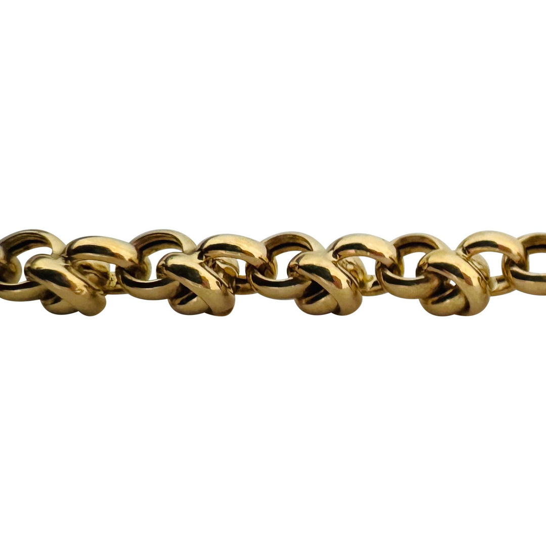 18k Yellow Gold 18.7g Ladies Polished Fancy Cable Link Chain Necklace 17.5"