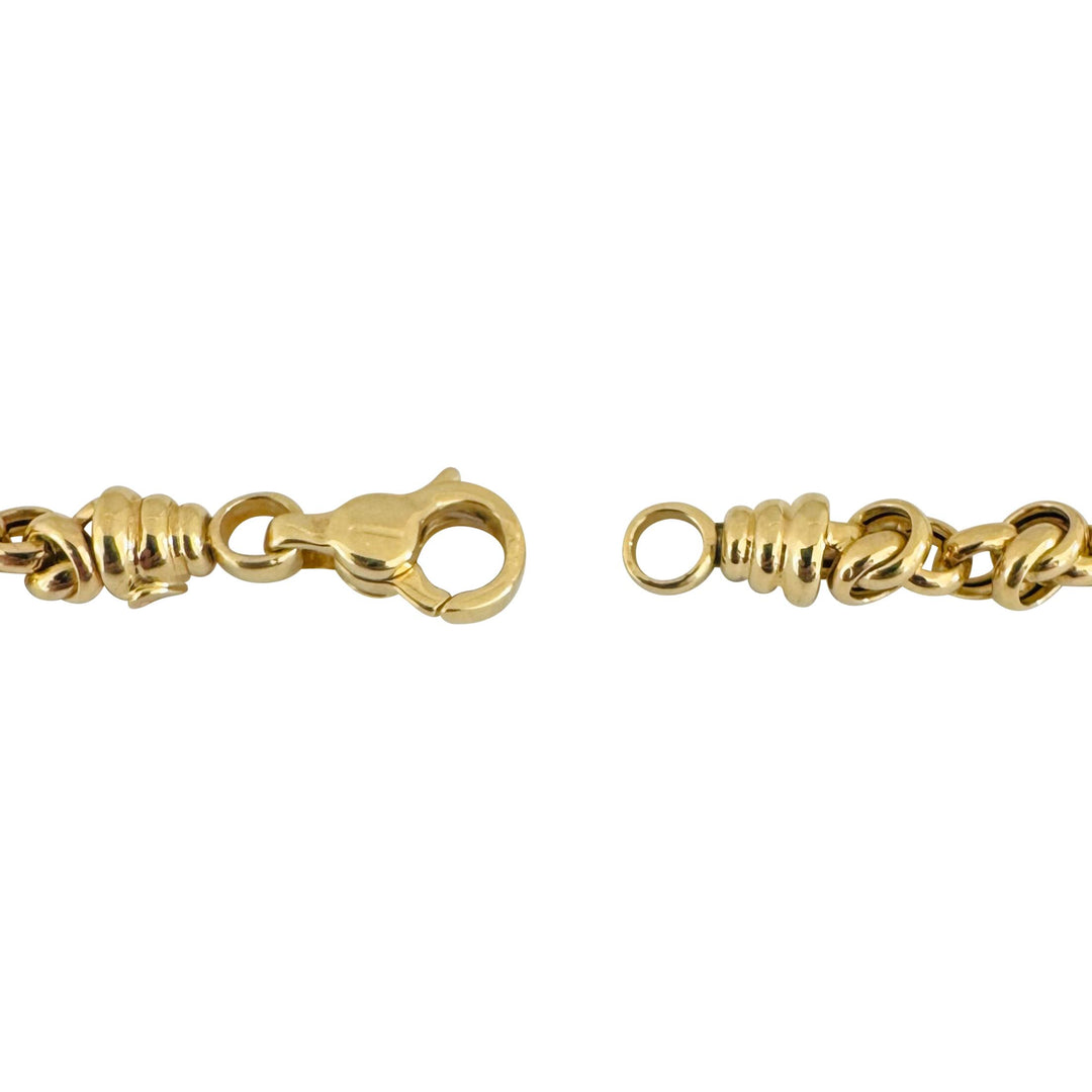 18k Yellow Gold 18.7g Ladies Polished Fancy Cable Link Chain Necklace 17.5"