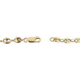 14k Yellow Gold 25.6g Solid Heavy 5.5mm Puffy Mariner Link Chain Necklace 22.5"
