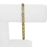 14k Yellow Gold 10.6g Semi Solid Men's 6mm Mariner Link Bracelet 8.25"