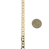 14k Yellow Gold 10.6g Semi Solid Men's 6mm Mariner Link Bracelet 8.25"