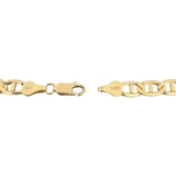14k Yellow Gold 10.6g Semi Solid Men's 6mm Mariner Link Bracelet 8.25"