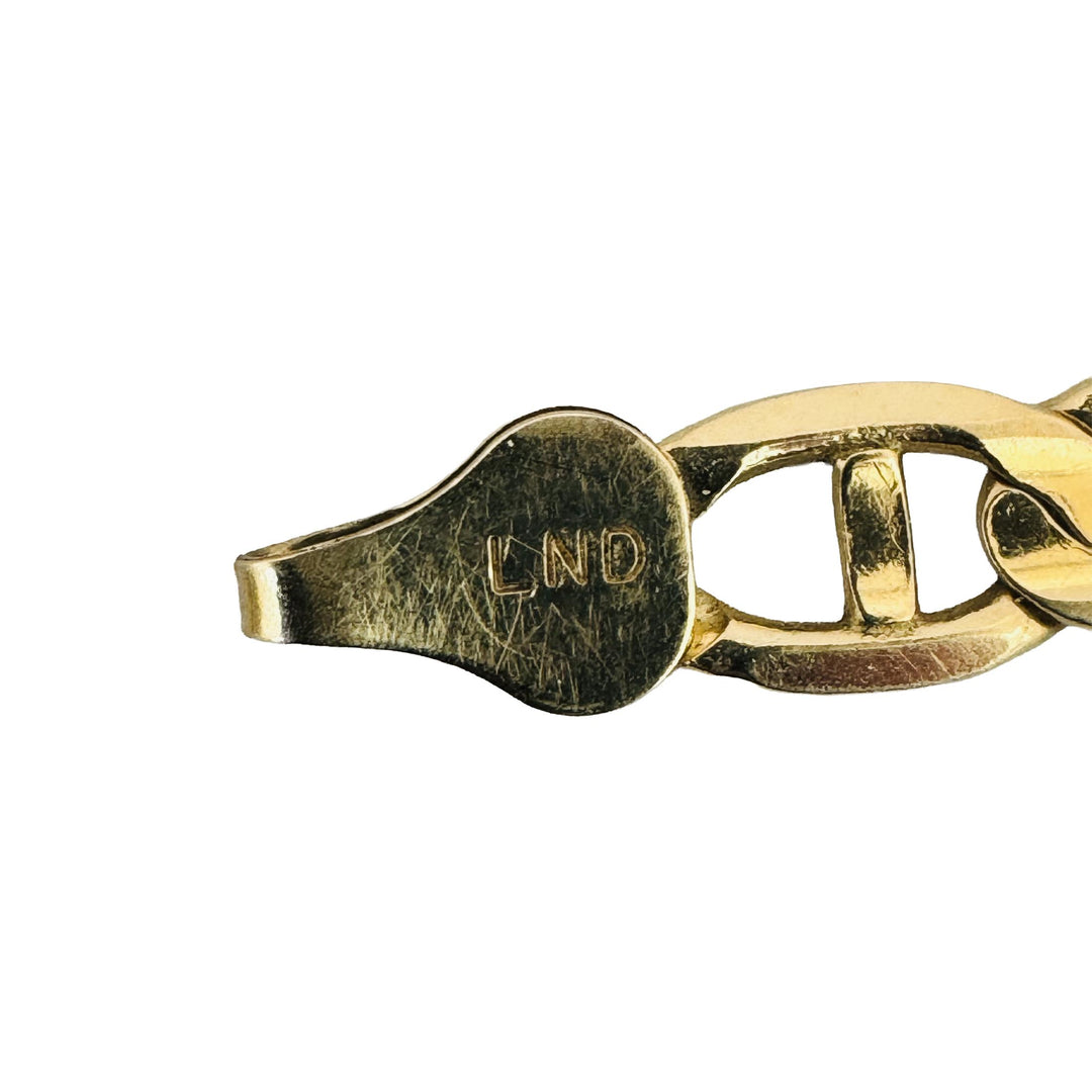 14k Yellow Gold 10.6g Semi Solid Men's 6mm Mariner Link Bracelet 8.25"