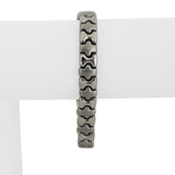 14k Yellow and White Gold 16g Reversible Thick Fancy Link Bracelet 7"