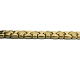 14k Yellow and White Gold 16g Reversible Thick Fancy Link Bracelet 7"
