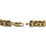 14k Yellow and White Gold 16g Reversible Thick Fancy Link Bracelet 7"