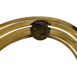 Set of Seven 14k Yellow Gold 33.6g Diamond Cut Connected Bangle Bracelets 7.5"
