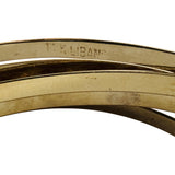 Set of Seven 14k Yellow Gold 33.6g Diamond Cut Connected Bangle Bracelets 7.5"
