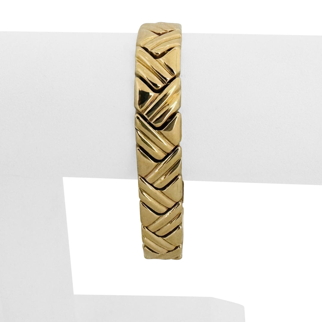 14k Yellow Gold 22.5g Ladies Polished 11.5mm Fancy Link Bracelet Italy 7"