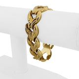 14k Yellow Gold 28.7g Ladies Polished 18mm Fancy Link Bracelet Italy 7"