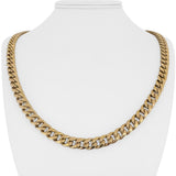 14k Yellow Gold 36g Semi Solid 8mm Cuban Curb Link Chain Necklace 23"
