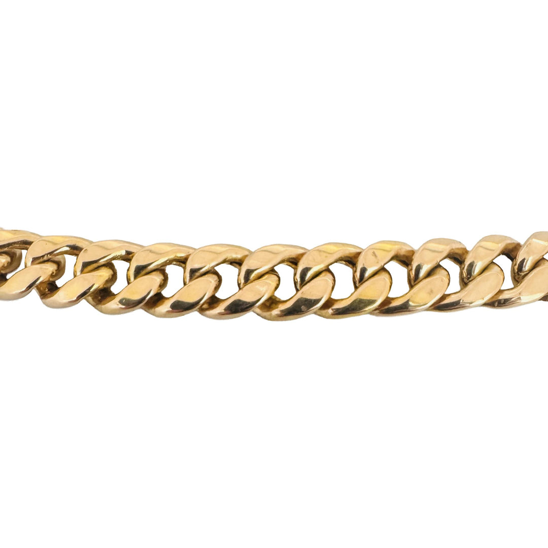14k Yellow Gold 36g Semi Solid 8mm Cuban Curb Link Chain Necklace 23"