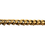 19k Portuguese Yellow Gold 13.7g Vintage Beaded Curb Link Bracelet 8.25"