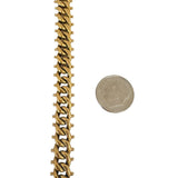 19k Portuguese Yellow Gold 13.7g Vintage Beaded Curb Link Bracelet 8.25"