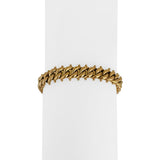 19k Portuguese Yellow Gold 13.7g Vintage Beaded Curb Link Bracelet 8.25"