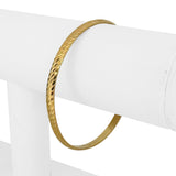 18k Yellow Gold 9g Solid Vintage 4.5mm Diamond Cut Bangle Bracelet 7.85"