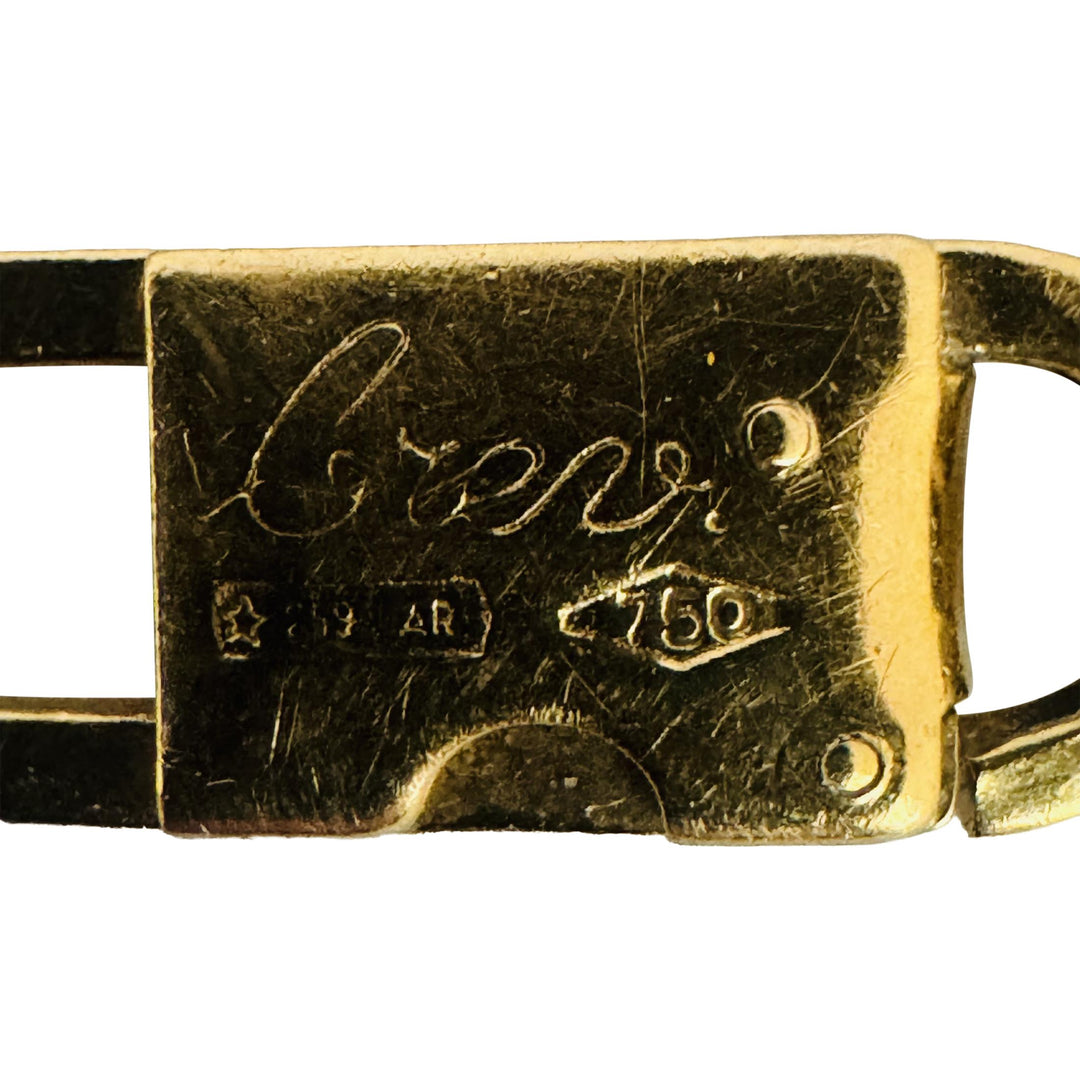 Chini 18k Yellow Gold 22.3g Solid Vintage Men's Curb Link Bracelet Italy 8.5"
