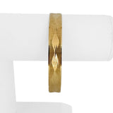 18k Yellow Gold 18g Solid Vintage 10mm Diamond Cut Bangle Bracelet Italy 8.5"