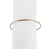 18k Yellow Gold 6.4g Solid Vintage 2mm Beveled Edge Bangle Bracelet Italy 8.5"