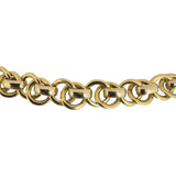 18k Yellow and White Gold 33.2g Ladies 10mm Fancy Link Necklace 17.5"