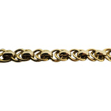 18k Yellow and White Gold 33.2g Ladies 10mm Fancy Link Necklace 17.5"