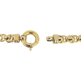 18k Yellow and White Gold 33.2g Ladies 10mm Fancy Link Necklace 17.5"