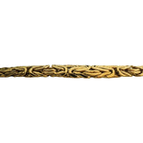 18k Yellow Gold 34.7g Ladies Thick Graduated Byzantine Link Necklace Italy 17"