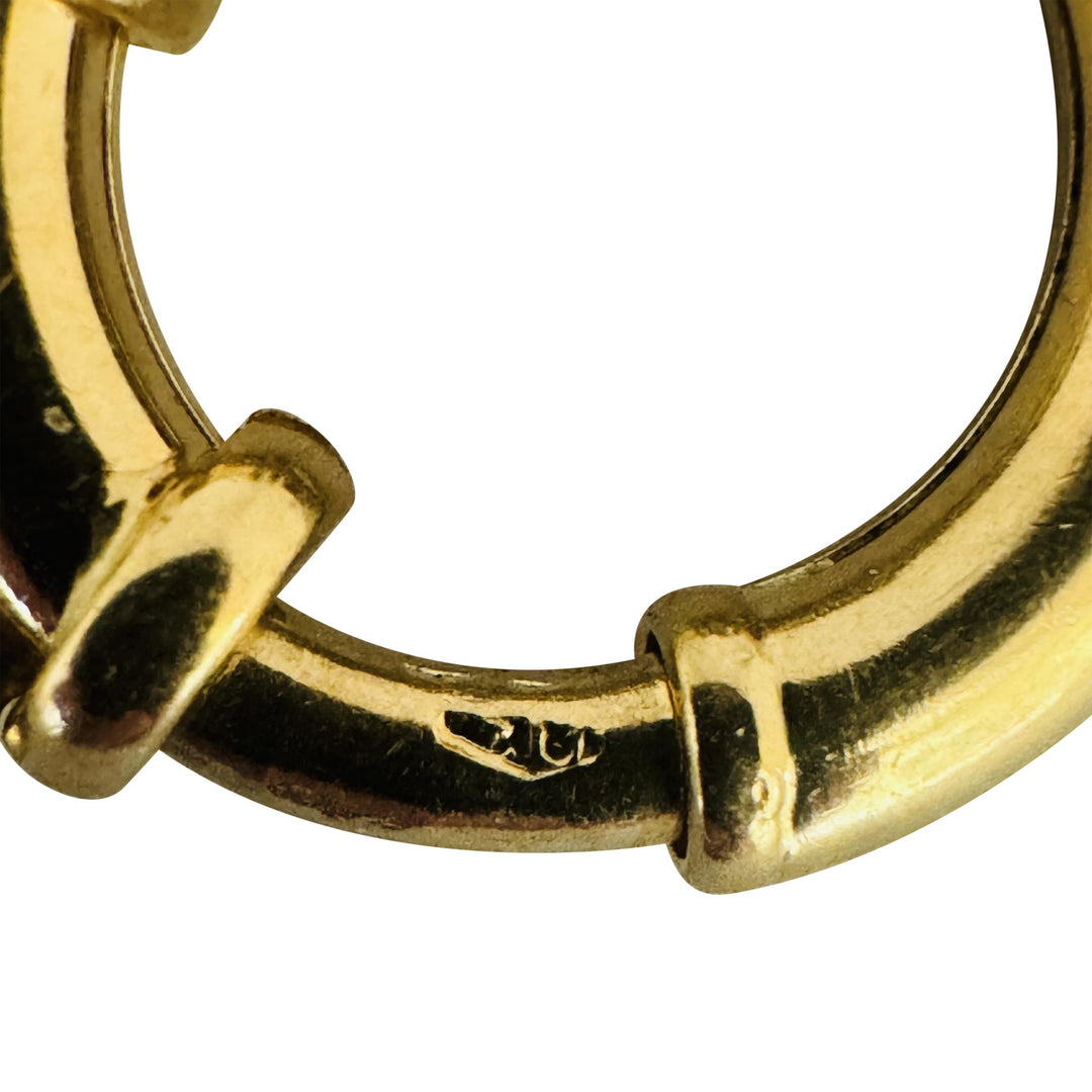 18k Yellow Gold 34.7g Ladies Thick Graduated Byzantine Link Necklace Italy 17"
