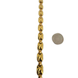 18k Yellow and Rose Gold 25g Ladies Vintage 8.5mm Fancy Link Necklace 17"