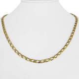 18k Yellow Gold 25g Solid Heavy Vintage 4mm Squared Curb Link Chain Necklace 19"