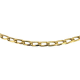 18k Yellow Gold 25g Solid Heavy Vintage 4mm Squared Curb Link Chain Necklace 19"