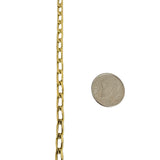 18k Yellow Gold 25g Solid Heavy Vintage 4mm Squared Curb Link Chain Necklace 19"