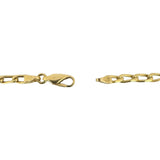 18k Yellow Gold 25g Solid Heavy Vintage 4mm Squared Curb Link Chain Necklace 19"