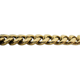 14k Yellow Gold 29g Semi Solid 11mm Men's Cuban Link Bracelet Italy 8.5"