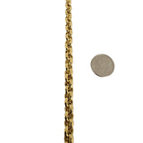 14k Yellow Gold 10g Ladies Faceted 7.5mm Rolo Link Bracelet Italy 7.75"
